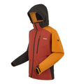 Red Ochre-Black - Side - Regatta Mens Hewitts X Colour Block Soft Shell Jacket