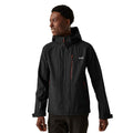 Black-Red Ochre - Side - Regatta Mens Hewitts X Colour Block Soft Shell Jacket