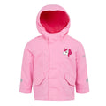 Sweet Pink - Front - Regatta Childrens-Kids Luna The Unicorn Waterproof Jacket