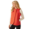 Red - Side - Regatta Womens-Ladies Orla Kiely Clover Quilted Body Warmer