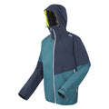 Moroccan Blue-Navy - Side - Regatta Mens Deserto II Colour Block Waterproof Jacket