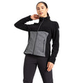 Black-Charcoal Grey Marl - Lifestyle - Dare 2B Womens-Ladies Thriving Fleece Jacket