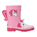 Pink - Lifestyle - Regatta Childrens-Kids Mudplay II Luna The Unicorn Wellington Boots