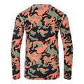 Orange Rust - Back - Dare 2B Childrens-Kids Pow II Camo Base Layer Set