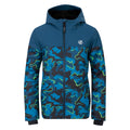 Moonlight Denim-Kingfisher Blue - Front - Regatta Childrens-Kids Liftie Camo Ski Jacket