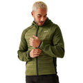 Nephrite Green-Black - Side - Regatta Mens Newhill Quilted Hybrid Jacket