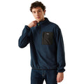 Navy - Side - Regatta Mens Frankie Half Zip Fleece Top