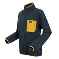 Navy-Mustard - Side - Regatta Mens Frankie Half Zip Fleece Top