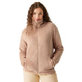 Warm Taupe - Side - Regatta Womens-Ladies Heidy Fluffy Full Zip Fleece Jacket