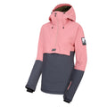 Dusty Rose-Ebony Grey - Side - Dare 2B Womens-Ladies Snowburst Overhead Ski Jacket