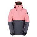 Dusty Rose-Ebony Grey - Front - Dare 2B Womens-Ladies Snowburst Overhead Ski Jacket