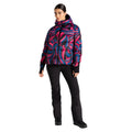 Hot Pink - Lifestyle - Dare 2B Womens-Ladies Showcase Patterned Baffled Ski Jacket