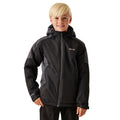 Black-Seal Grey - Lifestyle - Regatta Childrens-Kids Hurdle V Waterproof Jacket