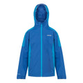 Olympian Blue-Hydro Blue - Front - Regatta Childrens-Kids Hurdle V Waterproof Jacket