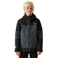 Seal Grey-Black - Side - Regatta Childrens-Kids Beamz IV Waterproof Jacket