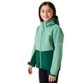 Dusty Green-Rainforest - Side - Regatta Childrens-Kids Haydenbury II Soft Shell Jacket