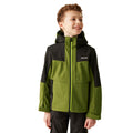 Nephrite Green-Black - Side - Regatta Childrens-Kids Haydenbury II Soft Shell Jacket