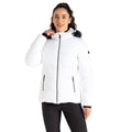 White - Lifestyle - Dare 2B Womens-Ladies Glamorize V Ski Jacket