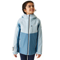 Coronet Blue-Clear Sky - Side - Regatta Girls Trekktain 3 in 1 Waterproof Jacket