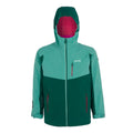 Rainforest-Dusty Green - Front - Regatta Girls Trekktain 3 in 1 Waterproof Jacket