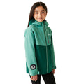 Rainforest-Dusty Green - Side - Regatta Girls Trekktain 3 in 1 Waterproof Jacket