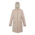 Warm Taupe-Light Vanilla - Front - Regatta Womens-Ladies Romine II Waterproof Jacket