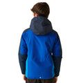 Olympian Blue-Navy - Lifestyle - Regatta Childrens-Kids Volcanics VIII Terrain Print Reflective Jacket