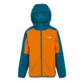 Fox-Moroccan Blue - Front - Regatta Childrens-Kids Volcanics VIII Terrain Print Reflective Jacket