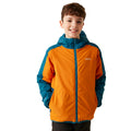 Fox-Moroccan Blue - Side - Regatta Childrens-Kids Volcanics VIII Terrain Print Reflective Jacket