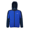 Olympian Blue-Navy - Front - Regatta Childrens-Kids Volcanics VIII Terrain Print Reflective Jacket