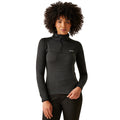 Black - Side - Regatta Womens-Ladies Yonder II Half Zip Fleece Top