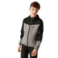 Mineral Grey-Black - Side - Regatta Childrens-Kids Dissolver IX Marl Full Zip Fleece Jacket