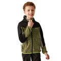 Nephrite Green-Black - Side - Regatta Childrens-Kids Dissolver IX Marl Full Zip Fleece Jacket