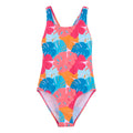 Multicoloured - Front - Regatta Girls Katrisse Tropical Leaves One Piece Swimsuit