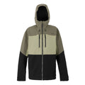 Golden Sand-Treetop-Black - Front - Regatta Mens Maland II Waterproof Jacket