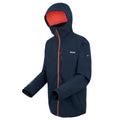 Navy-Tangerine Tango - Side - Regatta Mens Birchdale II Waterproof Jacket