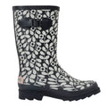 Black - Lifestyle - Regatta Womens-Ladies Orla Kiely Jasmine Flower Quarter Wellington Boots