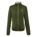 Nephrite Green-Light Vanilla - Front - Regatta Womens-Ladies Newhill II Full Zip Fleece Jacket