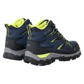 Navy-Lime Punch - Back - Regatta Childrens-Kids Holcombe III Walking Boots