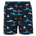 Navy - Front - Regatta Boys Skander III Boat Swim Shorts