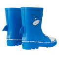 Blue - Back - Regatta Childrens-Kids Mudplay II Bubbles The Shark Wellington Boots