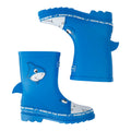 Blue - Pack Shot - Regatta Childrens-Kids Mudplay II Bubbles The Shark Wellington Boots