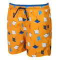 Bright Marigold - Side - Regatta Boys Skander III Stingray Swimming Trunks