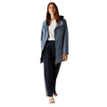 Chambray-Dark Denim - Side - Regatta Womens-Ladies Navaeh Contrast Zip Waterproof Jacket