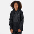 Black - Close up - Regatta Great Outdoors Childrens-Kids Stormbreak Waterproof Jacket