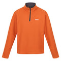 Burnt Orange - Front - Regatta Great Outdoors Mens Thompson Half Zip Fleece Top