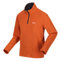 Burnt Orange - Front - Regatta Great Outdoors Mens Thompson Half Zip Fleece Top