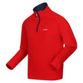 Danger Red-Navy - Side - Regatta Great Outdoors Mens Thompson Half Zip Fleece Top