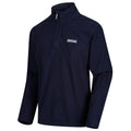 Navy - Side - Regatta Great Outdoors Mens Thompson Half Zip Fleece Top