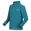 Pagoda Blue - Side - Regatta Great Outdoors Childrens-Kids Hot Shot II Half Zip Fleece Top